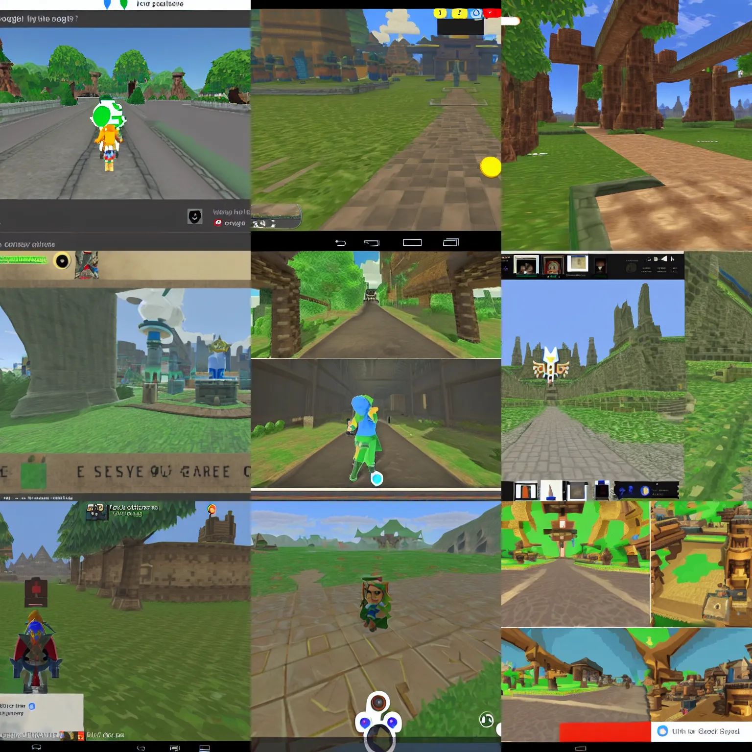 Prompt: google streetview screenshot from hyrule