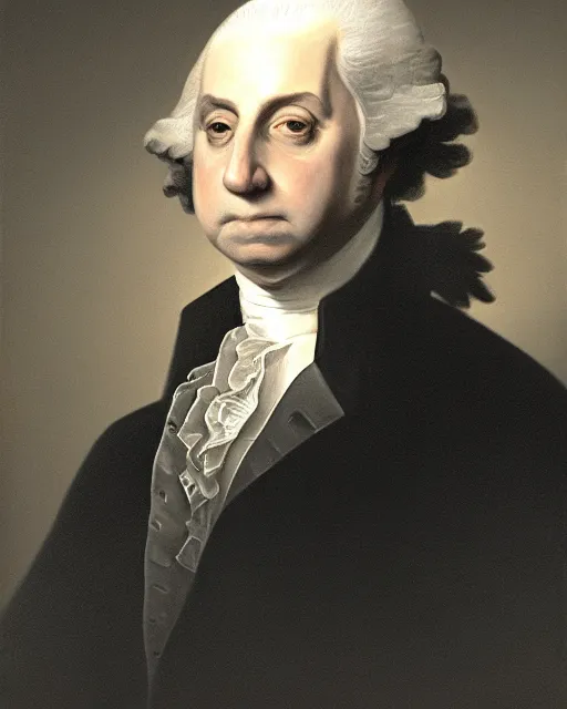Image similar to upper body portrait of paul giamatti! as united states president george washington, 1 7 9 5, paul giamatti, official portrait, oil on canvas by anton otto fischer, trending on artstation