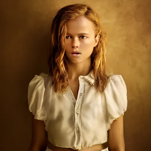 Prompt: fuji pro 4 0 0 h, 8 k, drammatic light, rembrandt lighting, highly detailed, britt marling style 3 / 4 kristina pimenova, illuminated by a dramatic light, high constrast, steve mccurry, lee jeffries, norman rockwell, craig mulins, high quality, photo - realistic