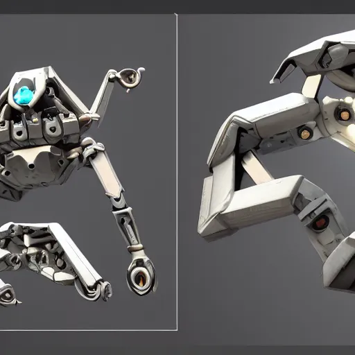 Image similar to hard surface, robotic platform, based on realistic low poly convex shape, 6 claws, symmetric, unreal engine