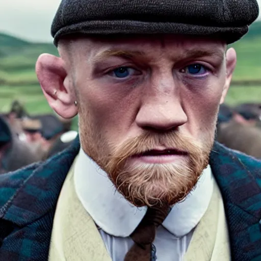 Image similar to Connor McGregor in peaky blinders very detailed 4k quality super realistic