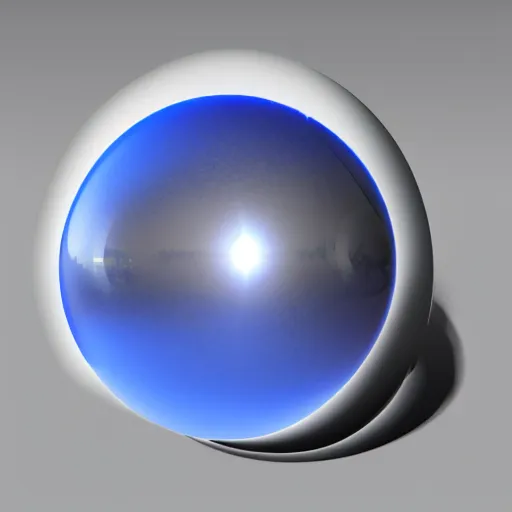 Image similar to sphere made of aluminium, hubble image in background, raytracing