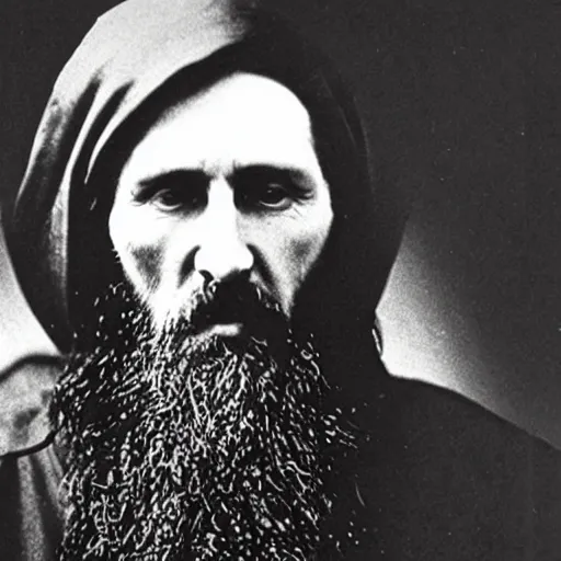 Image similar to photo of breton monks looking like rasputin