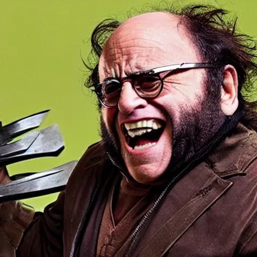 Image similar to danny devito as wolverine in the movie The Wolverine