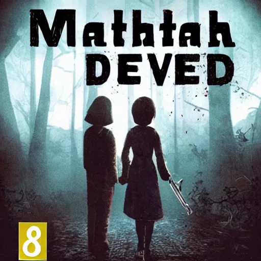 Image similar to 8 k, uhd, cover new horror game called mathilda