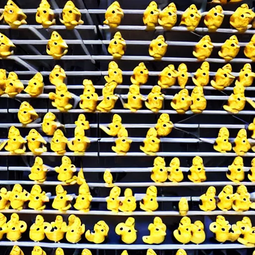 Prompt: An army of rubber ducks