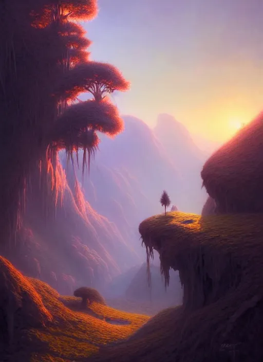 Image similar to spring mornings in the low - poly hills, diffuse lighting, fantasy, intricate, surrealism!!!!, highly detailed, lifelike, photorealistic, digital painting, artstation, illustration, concept art, smooth, sharp focus, by greg rutkowski, chris tulloch mccabe, valentina remenar and asher duran,