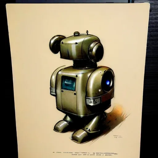 Image similar to ( ( ( ( ( 1 9 5 0 s retro future robot android box dog. muted colors. ) ) ) ) ) by jean - baptiste monge!!!!!!!!!!!!!!!!!!!!!!!!!!!!!!