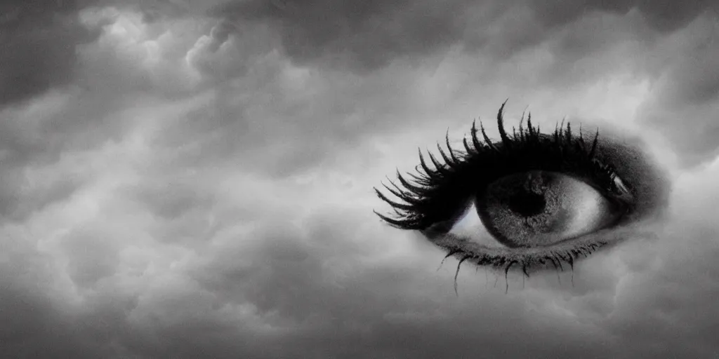 Image similar to eyes in the storm watching you, hell