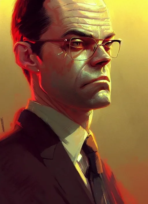 Image similar to highly detailed portrait of agent smith ( matrix ), epic, photographic realistic background, by atey ghailan, by greg rutkowski, by greg tocchini, by james gilleard, by joe fenton, by kaethe butcher, trending on instagram, award winning details