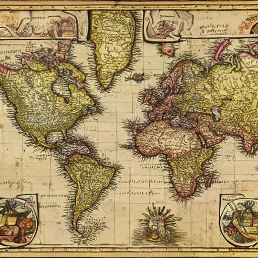 Image similar to ancient colorful map, labyrinth map, old paper