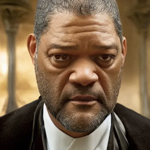 Image similar to Laurence Fishburne as the King of England, WLOP