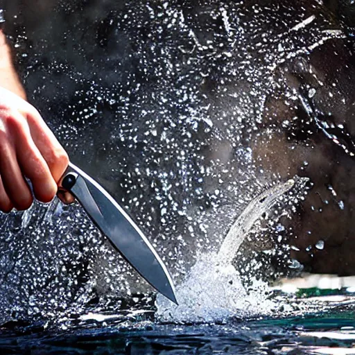Prompt: water knife