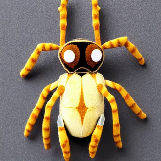 Prompt: spider plush, very detailed, product image