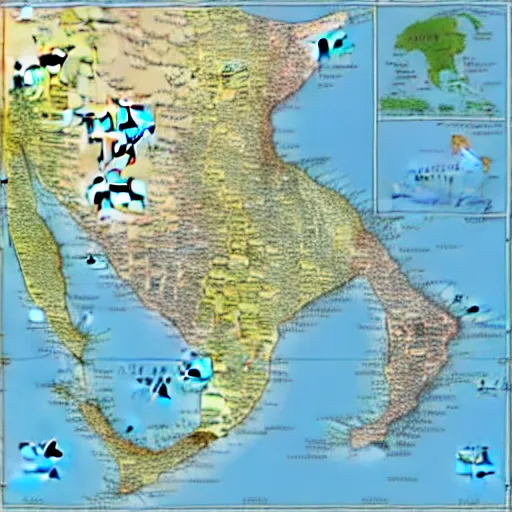 Image similar to ultra realistic geographical map of indonesia