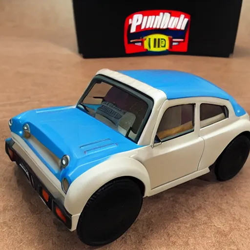 Image similar to funko pop box with real car inside