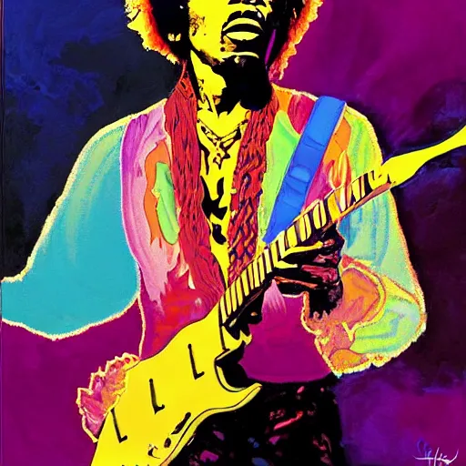 Image similar to Jimi Hendrix by Jeffrey Smith and Erin Hanson and Chad Knight