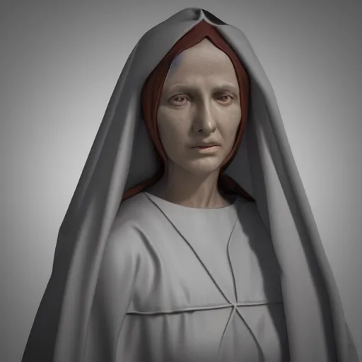 Image similar to mary magdalene, 3 d render, octane render