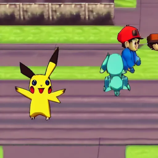 Image similar to Screenshot of Pokémon in a Ps1 Video Game