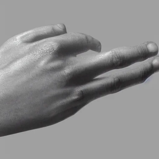 Image similar to a human's hand, realist, render, 8k