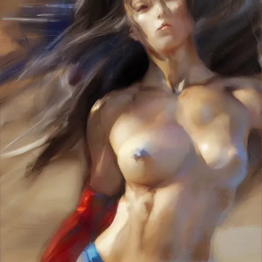 Image similar to muscular fubuki by daniel gerhartz, trending on art station