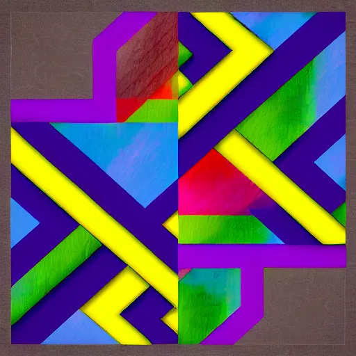 Image similar to two squares, digital art, best quality, design