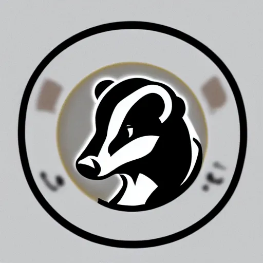 Image similar to modern concept logo for a social media app for badgers