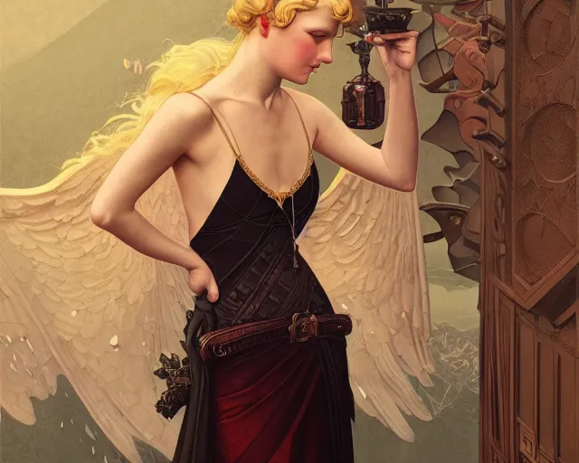 Image similar to photography of coles phillips, deep focus, d & d, fantasy, intricate, elegant, highly detailed, digital painting, artstation, concept art, matte, sharp focus, illustration, hearthstone, art by artgerm and greg rutkowski and alphonse mucha