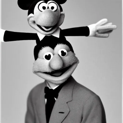 Image similar to walt disney as a muppet