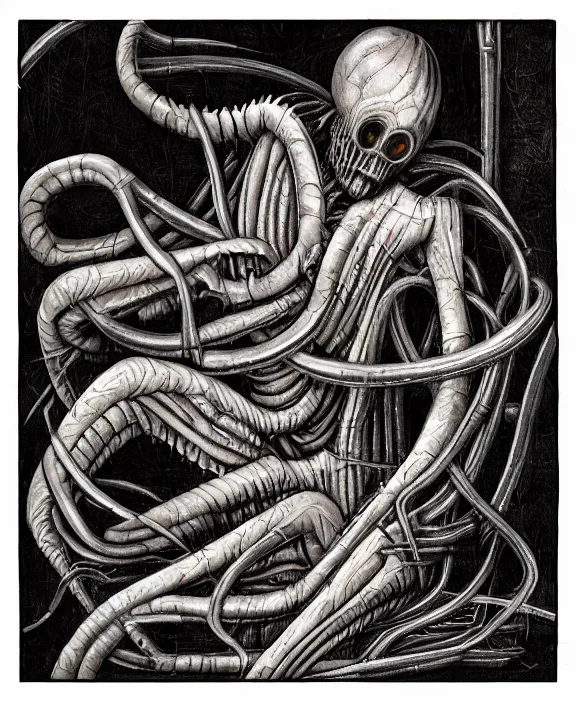 Image similar to when the impostor is sus by hr giger