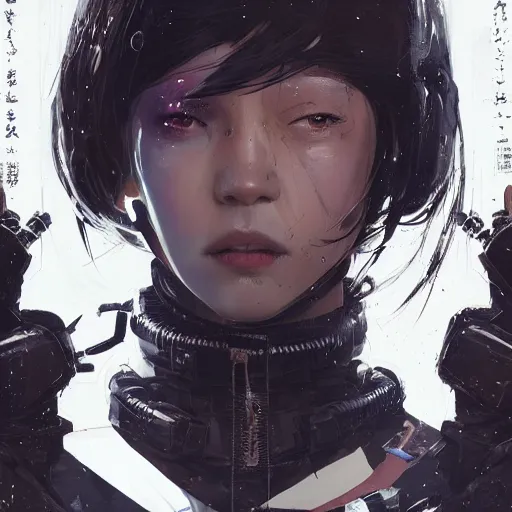 Image similar to very cool girl black hair woman, streetwear, techwear, cyberpunk style outfit, full body, detailed portrait, intricate complexity, by greg rutkowski, james gilleard, atey ghailan, artgerm, ross tran, conrad roset, takato yomamoto, ilya kuvshinov. 4 k, beautiful, cinematic dramatic atmosphere