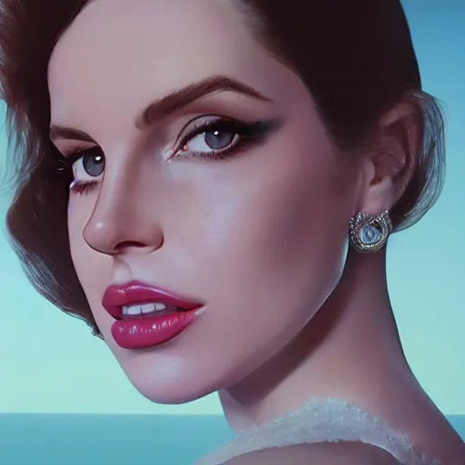 Image similar to Lana del rey in a hand cream commercial, photorealistic, detailed, studio