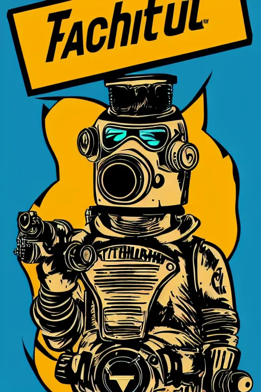 Image similar to fallout 7 6 retro futurist illustration art by butcher billy, sticker, colorful, illustration, highly detailed, simple, smooth and clean vector curves, no jagged lines, vector art, smooth andy warhol style