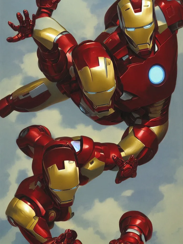 Image similar to iron man, concept art, illustration, art by ralph mcquarrie