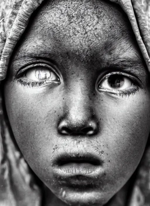 Image similar to closeup portrait of a Black-Eyed Child ghost, depth of field, zeiss lens, detailed, symmetrical, centered, fashion photoshoot, by Annie Leibovitz and Steve McCurry, David Lazar, Jimmy Nelsson, Breathtaking, 8k resolution, extremely detailed, beautiful, establishing shot, artistic, hyperrealistic, beautiful face, octane render