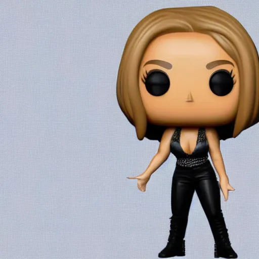 Image similar to A funko Pop of the singer shakira singing