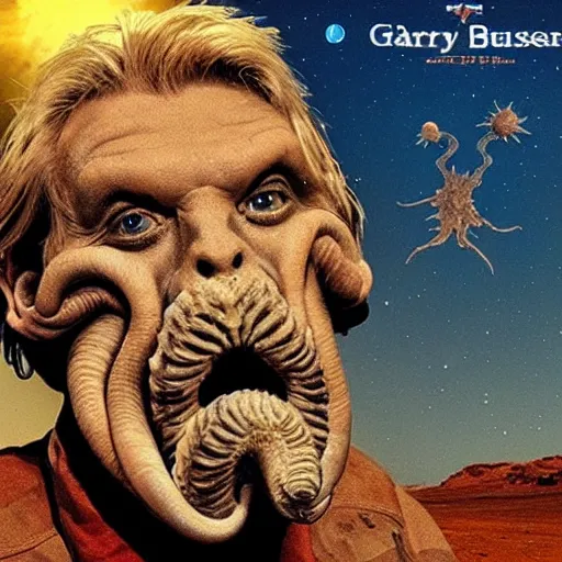 Prompt: Gary Busey Cthulhu chimera on mars