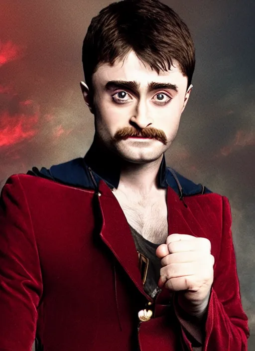 Image similar to Daniel Radcliffe as Freddy Mercury