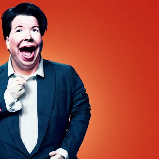 Image similar to Michael mcintyre as a psycho killer