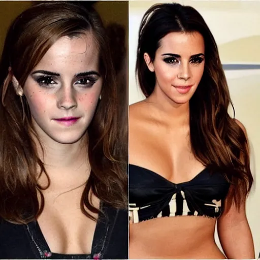 Image similar to emma watson mixed with kim kardashian