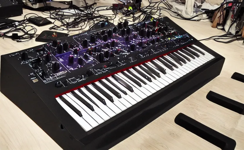 Prompt: the most epic synthesizer from an alien planet