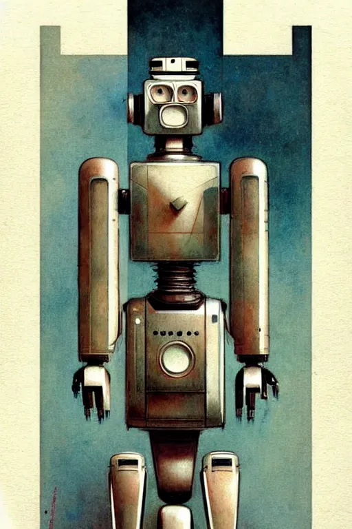 Prompt: (((((2050s art deco robot deco art deco. muted colors.))))) by Jean-Baptiste Monge !!!!!!!!!!!!!!!!!!!!!!!!!!!