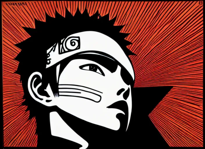 Image similar to Sideview Portrait of naruto Shepard Fairey