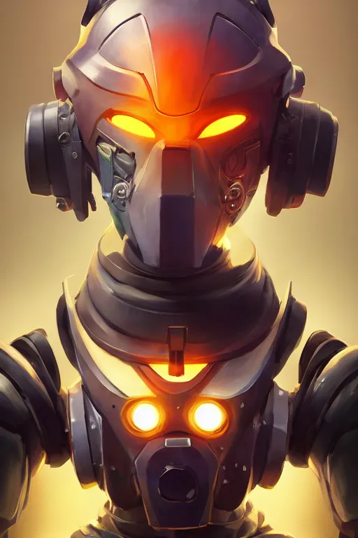 Image similar to epic mask helmet robot ninja portrait stylized as fornite style game design fanart by concept artist gervasio canda, behance hd by jesper ejsing, by rhads, makoto shinkai and lois van baarle, ilya kuvshinov, rossdraws global illumination radiating a glowing aura global illumination ray tracing hdr render in unreal engine 5