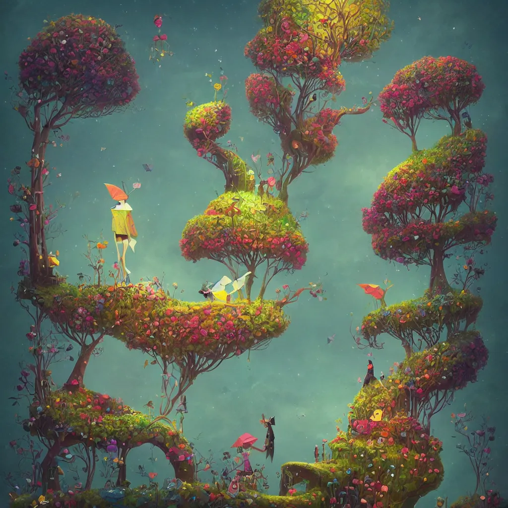 Image similar to low poly, pixar, surreal hybrid animals, nostalgia for a fairytale, magic realism, flowerpunk, mysterious vivid colors by andy kehoe and amanda clarke en un mundo de Gediminas Pranckevicius