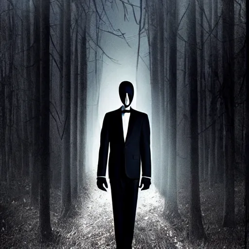 Prompt: still photo of slenderman in american horror story : deep web ( 2 0 2 4 )