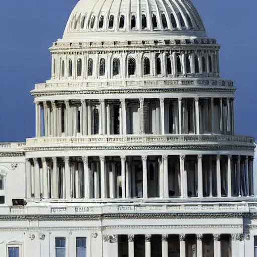 Prompt: Photo of the United States Capitol on January 6 under siege by multiple Walter Whites, reuters