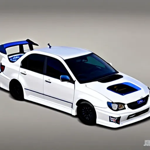 Prompt: a subaru WRX themed jet