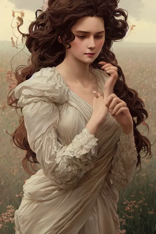 Prompt: beautiful cottagecore lizzo, melissa viviane jefferson, intricate, elegant, highly detailed, digital painting, artstation, concept art, smooth, sharp, focus, illustration, art by artgerm and greg rutkowski and alphonse mucha