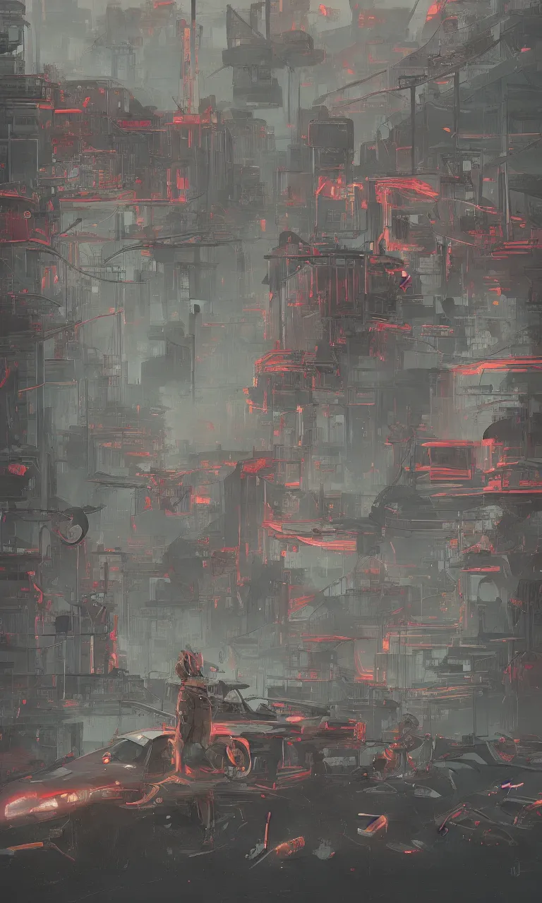 Image similar to akira, by simon stalenhag